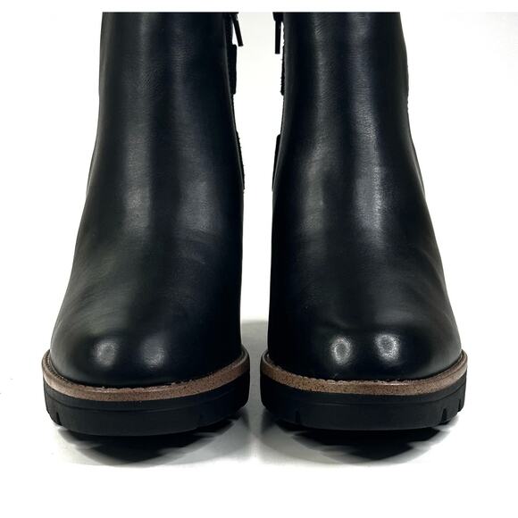Naturalizer Madalynn Black Faux Leather Strap Bootie Womens Size 8.5M New $185 - Picture 3 of 12